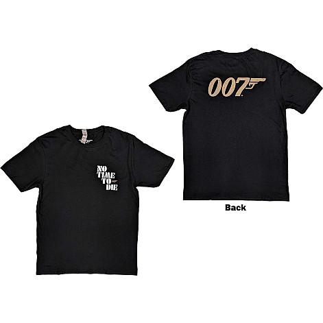 James Bond 007 tričko, No Time To Die & Logo Black, pánske