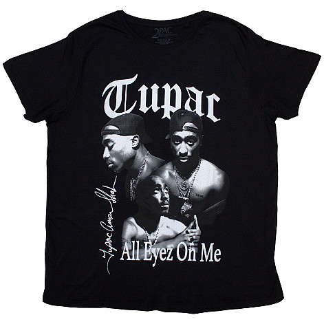 Tupac tričko, All Eyez B&W Black, pánske