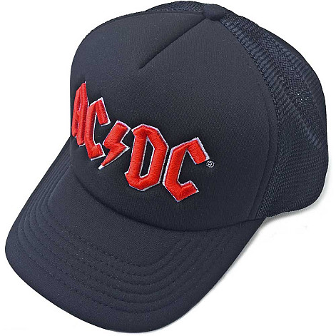 AC/DC šiltovka, Red Logo Mesh Back Black