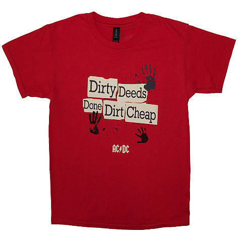 AC/DC tričko, Dirty Deeds Done Dirt Cheap Red, detské