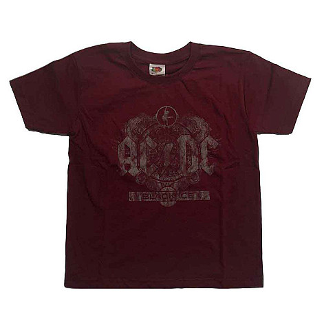 AC/DC tričko, Black Ice Maroon Red, detské