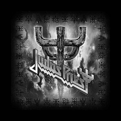 Judas Priest bavlněný šatka 55 x 55cm, Logo & Fork Black