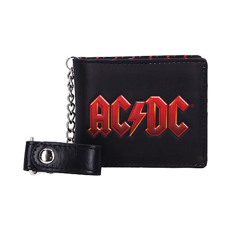 AC/DC peňaženka 11 x 9 x 2 cm s řetízkem/ 220 g, Red Logo