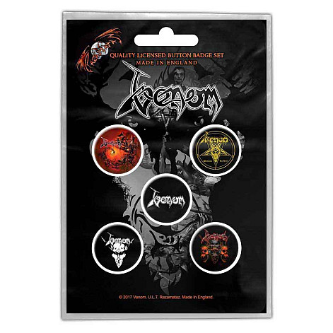 Venom sada 5-ti placok průměr 25 mm, Black Metal