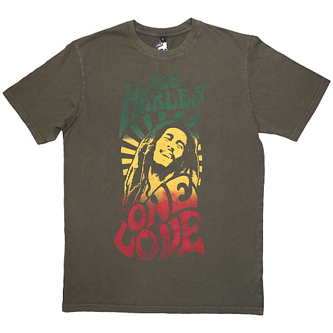 Bob Marley tričko, One Love Gradient Wash Green, pánske