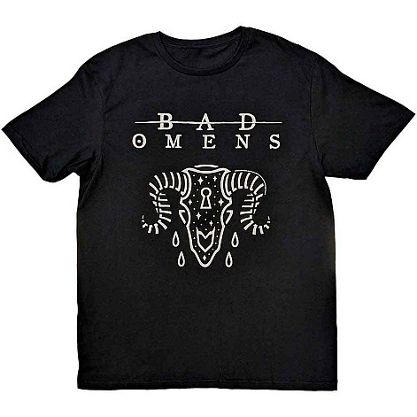 Bad Omens tričko, Ram Skull Black, pánske