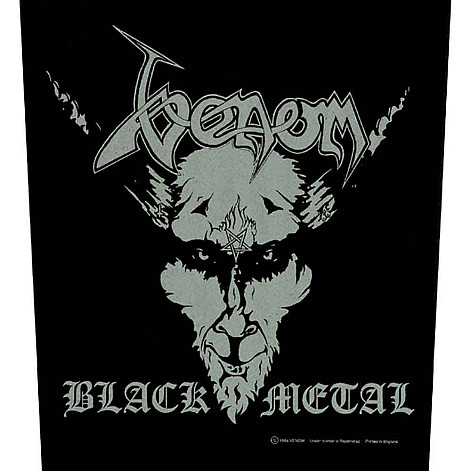 Venom nášivka na chrbát CO+PES 30x27x36 cm, Black Metal