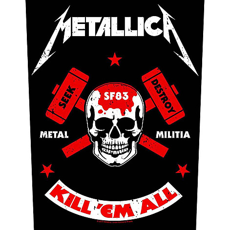 Metallica nášivka na chrbát CO+PES 30x27x36 cm, Metal Militia
