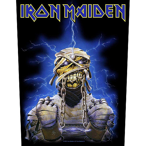 Iron Maiden nášivka na chrbát 30x27x36 cm, Powerslave Eddie, unisex