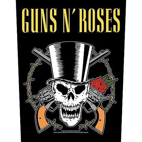 Guns N Roses nášivka na chrbát CO+PES 30x27x36 cm, Skull & Guns