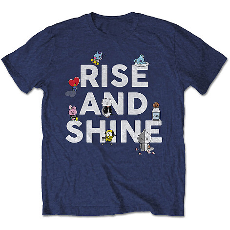 BT21 tričko, Rise And Shine Navy Blue, pánske