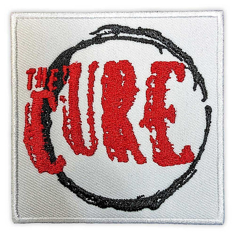 The Cure tkaná nášivka/nažehlovačka PES 75 x 75 mm, Circle Logo