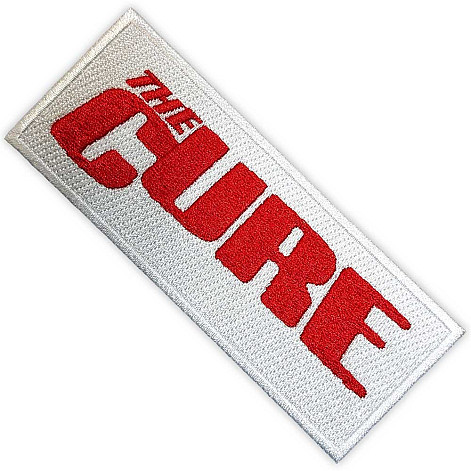 The Cure tkaná nášivka/nažehlovačka PES 110 x 42 mm, Red Logo