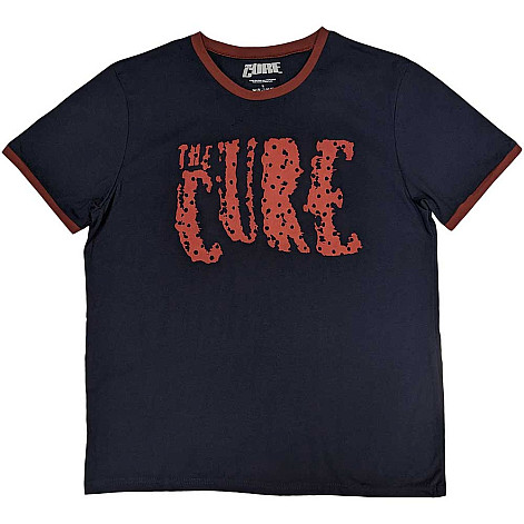 The Cure tričko, Logo Ringer Navy Blue, pánske