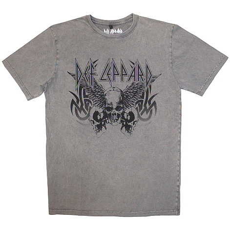 Def Leppard tričko, Tribal Skull Wash Grey, pánske