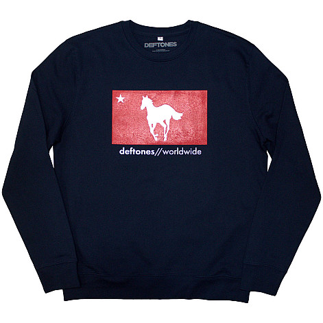 Deftones mikina, Sweatshirt Star & Pony Navy Blue, pánska