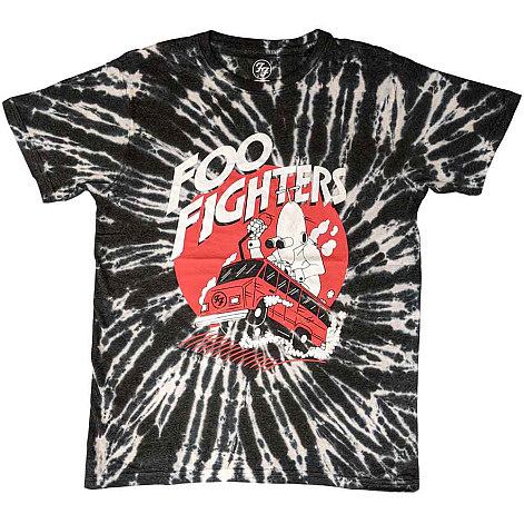 Foo Fighters tričko, Speeding Bus Dye Wash Eco Black, pánske