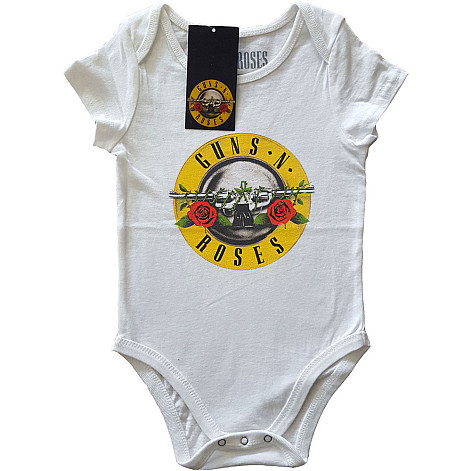 Guns N Roses dojčenské body tričko, Classic Logo White, detské