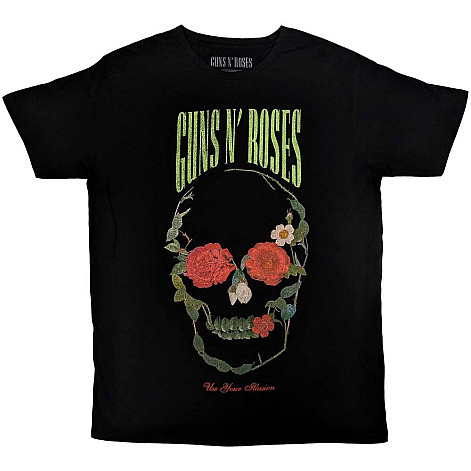 Guns N Roses tričko, Rose Skull Black, pánske