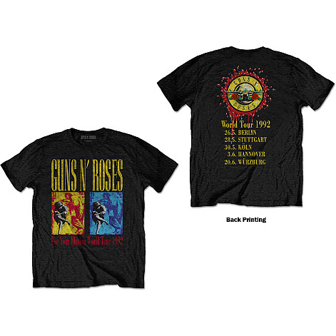 Guns N Roses tričko, Use Your Illusion World Tour BP Black, pánske