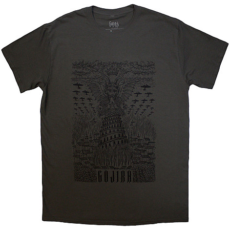 Gojira tričko, Demon Village Charcoal Grey, pánske