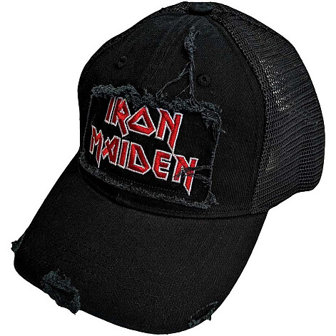 Iron Maiden šiltovka, Scuffed Logo Mesh Black