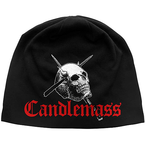 Candlemass zimný čiapka elastický, Skull & Logo Black