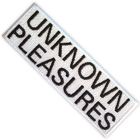 Joy Division tkaná nažehlovačka PES 100 x 30 mm, Unknown Pleasures Text