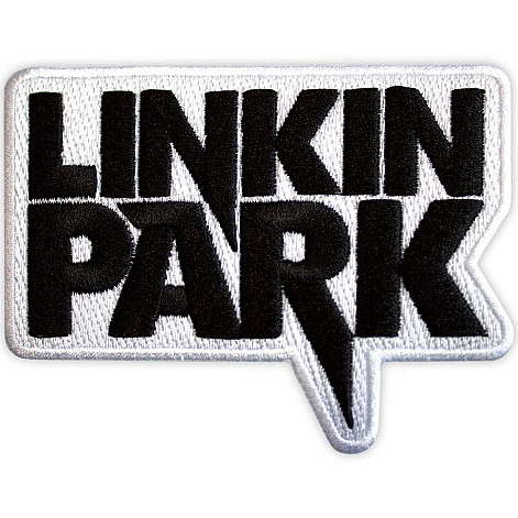 Linkin Park tkaná nášivka/nažehlovačka PES 95 x 70 mm, Black Logo