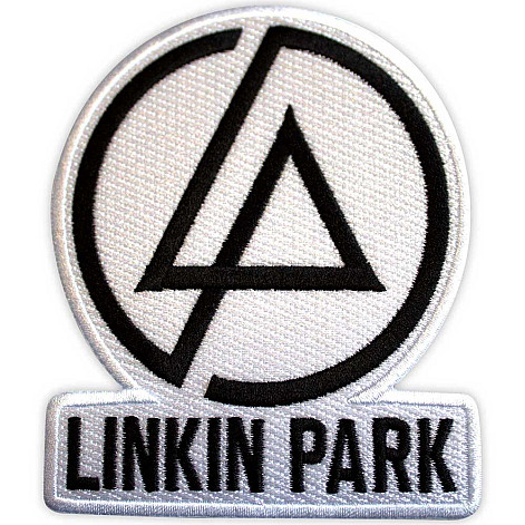 Linkin Park tkaná nášivka/nažehlovačka PES 83 x 100 mm, Concentric Text Logo