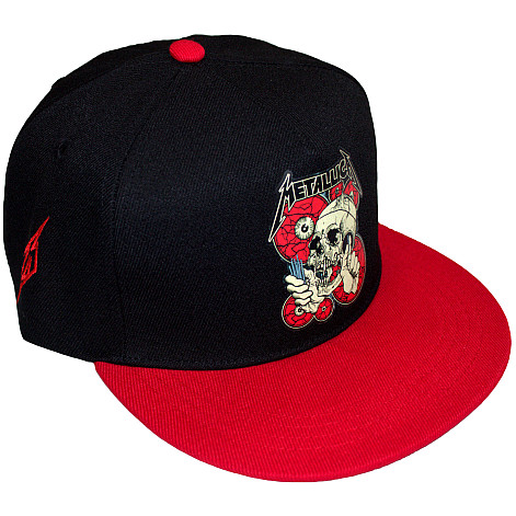 Metallica šiltovka snapback, The Shortest Straw Red Eyes Black & Red, uni