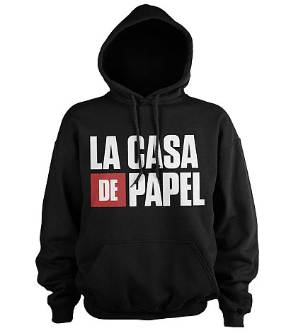 La Casa De Papel mikina, Logo Hoodie Black, pánska