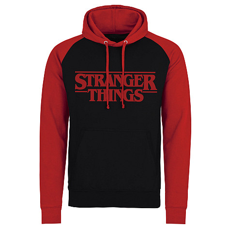 Stranger Things mikina, Logo Baseball Hoodie Black, pánska