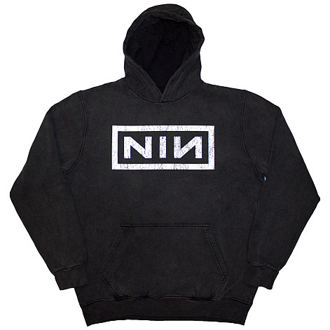 Nine Inch Nails mikina, Classic Logo Wash Charcoal Grey, pánska