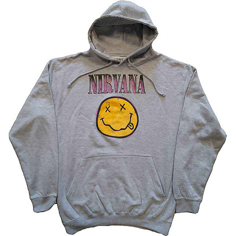 Nirvana mikina, Xerox Happy Face Pink Grey, pánska