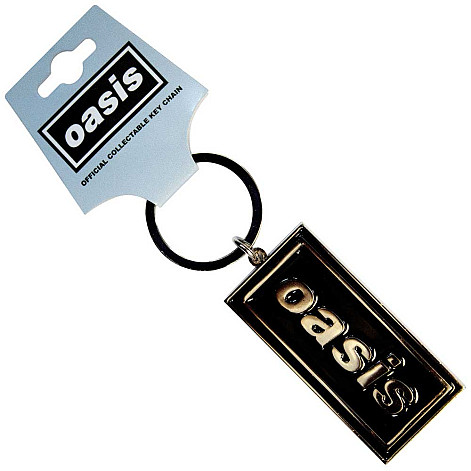 Oasis kovová kľúčenka 58x28 mm, Logo