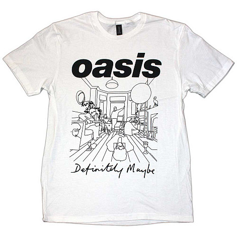 Oasis tričko, Definitely Maybe Line Drawing White, pánske