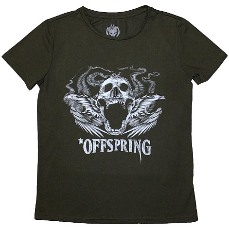 The Offspring tričko, Feathered Winged Skull Green, dámske