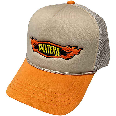 Pantera šiltovka, Flames Logo Mesh Orange & Sand, unisex