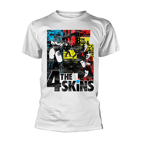 The 4 Skins tričko, The Good The Bad & The 4 Skins White, pánske