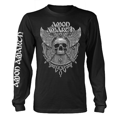 Amon Amarth tričko dlhý rukáv, Grey Skull Black, pánske