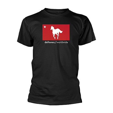 Deftones tričko, White Line Pony Worldwide Black, pánske