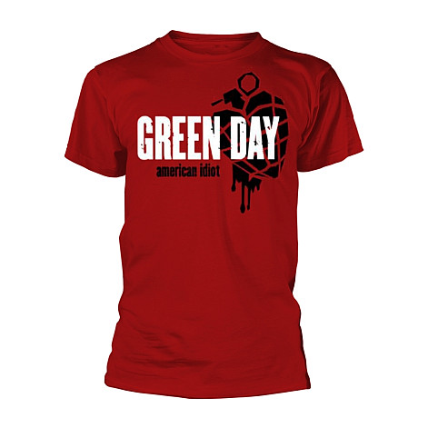 Green Day tričko, American Idiot Heart Grenade BP Red, pánske