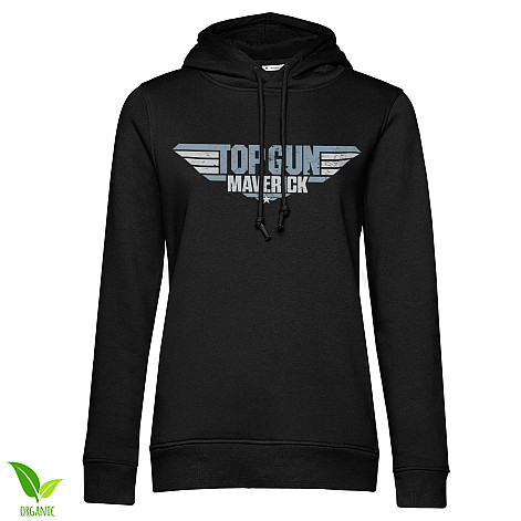 Top Gun mikina, Maverick Distressed Logo Girly Black, dámska