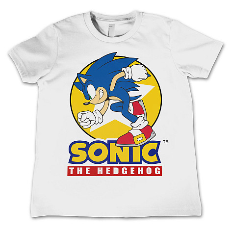 Sonic The Hedgehog tričko, Fast Sonic The Hedgehog White, detské