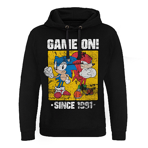 Sonic The Hedgehog mikina, Game On Since 1991 Epic Hoodie Black, pánska