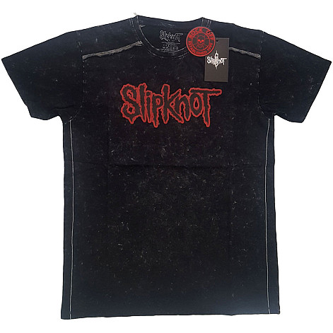 Slipknot tričko, Logo Snow Washed BP Black, pánske