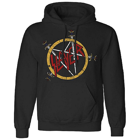 Slayer mikina, Pentagram Distressed Black, pánska