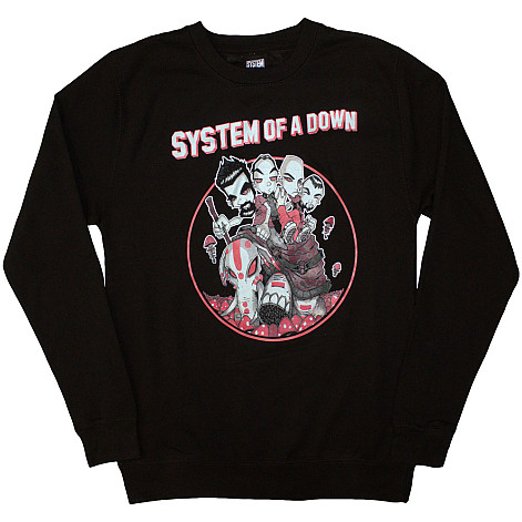 System Of A Down mikina, Sweatshirt Mushroom People Black, pánska