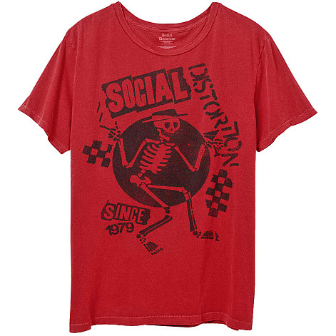 Social Distortion tričko, Speakeasy Checkerboard Red, pánske